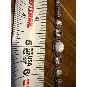 Lori Bonn Sterling Silver Multi-Gemstone Toggle Bracelet – 925 – 7.5” Adjustable